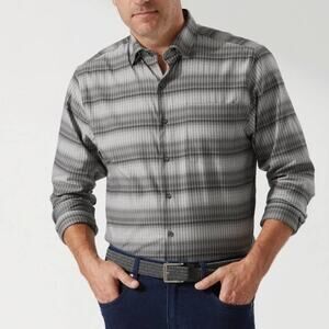 NWT TOMMY BAHAMA Men's Lazlo Lux Ombre Stripe Silk Blend Shirt Sz Medium